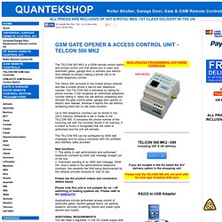 GSM Remote Control, GSM Gate Opener, GSM Gate Controller, Telcon