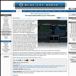 Blue Cat's Remote Control - virtual MIDI Control Surface (VST, AU, RTAS, DX)