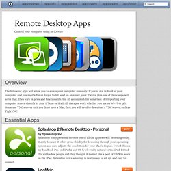 Remote Desktop Apps: iPad/iPhone Apps AppGuide