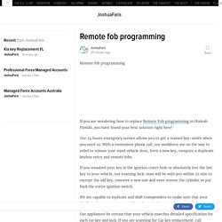Remote fob programming