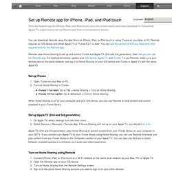 About Remote app for iPhone, iPad, and iPod touch