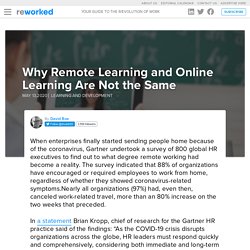 Why Remote Learning and Online Learning Are Not the Same
