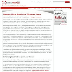 Remote Linux Admin for Windows Users