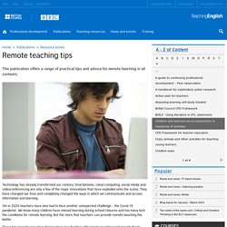 Remote teaching tips