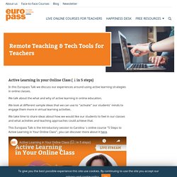 Remote Teaching & Tech Tools for Teachers