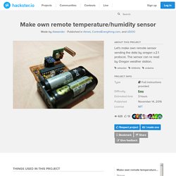 Make own remote temperature/humidity sensor