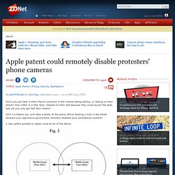 Apple patent could remotely disable protesters' phone cameras