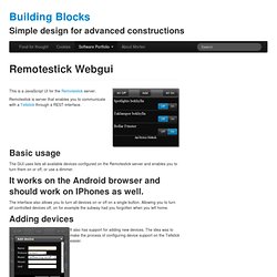 Remotestick Webgui « Building Blocks