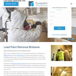 Lead Paint Removal Brisbane