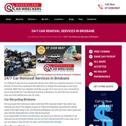 24/7 Car Removal Services in Brisbane Region, QLD