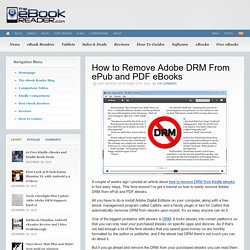 How to Remove Adobe DRM From ePub and PDF eBooks