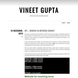 Git – Remove in between commit