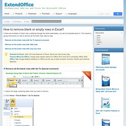 How to remove blank or empty rows in Excel?