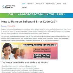 How to Remove Bullguard Error Code 0x2?