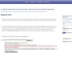 Remove exif - Exif Remover Software