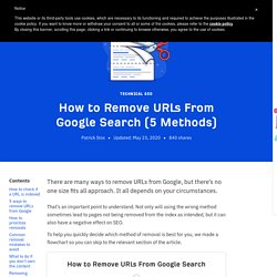 How to remove from Google