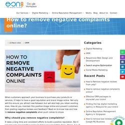 How to remove negative complaints online?