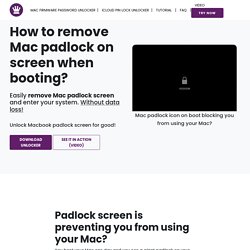 How to remove Mac padlock on screen when booting