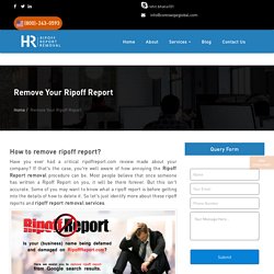 How to remove ripoff report from Google?