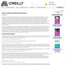 How to Remove Startup Programs