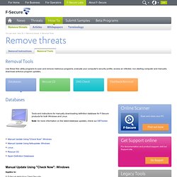 Fsecure Live Cd - How To - Remove threats - Free Removal Tools - Rescue CD
