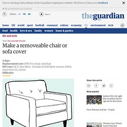 Make a removeable chair or sofa cover
