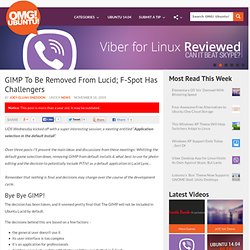 OMG! UBUNTU!: GIMP To Be Removed From Lucid; F-Spot Has Challengers