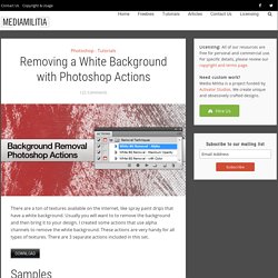 Removing a White Background with Photoshop Actions