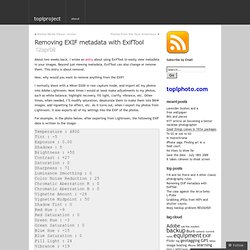 Removing EXIF metadata with ExifTool « toplproject
