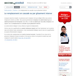 Le remplacement en cascade ou par glissement interne