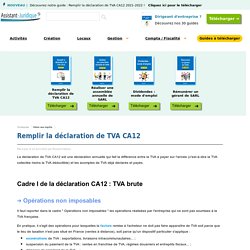 Remplir la déclaration de TVA CA12