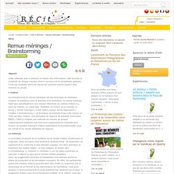 Remue méninges / Brainstorming