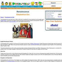 Renaissance for Kids: Elizabethan Era