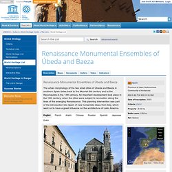 Renaissance Monumental Ensembles of Úbeda and Baeza