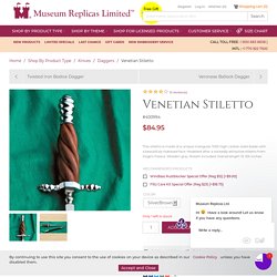 Venetian High Carbon Steel Renaissance Stiletto – MuseumReplicas.com