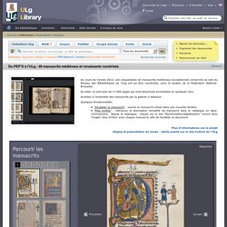 Du PEP'S à l'ULg : 49 manuscrits médiévaux et renaissants numérisés