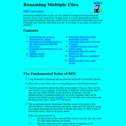 Renaming Multiple Files