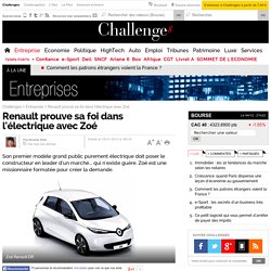 Renault prouve sa foi dans l'électrique avec Zoé - 18 janvier 2013