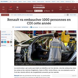 Renault va embaucher 1000 personnes en CDI cette année