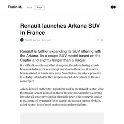 Renault launches Arkana SUV in France