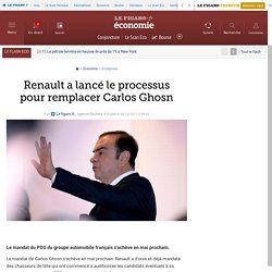 Renault a lancé le processus pour remplacer Carlos Ghosn