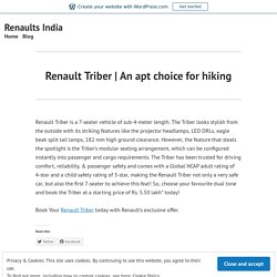 An apt choice for hiking – Renaults India