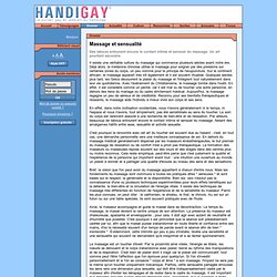 Portail handicap gay et lesbien rencontres et sexualité - Dossier - Massage et sensualité