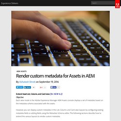 Render custom metadata for Assets in AEM