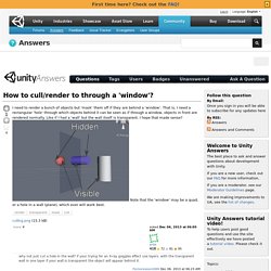 How to cull/render to through a 'window'?