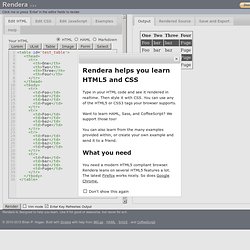 Rendera - Online HTML5 Editor