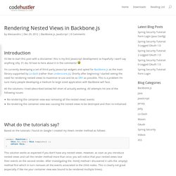 Rendering Nested Views Backbone.js - Code Hustler
