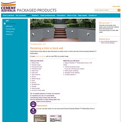 Industry Standard Guides on How to Render a Wall, Cement Products and Services