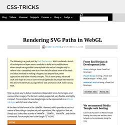 Rendering SVG Paths in WebGL
