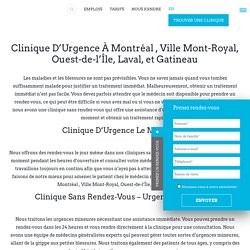 Sans rendez-vous - Clinique Privée à Montréal